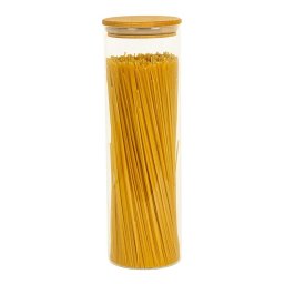 Pote De Vidro Hermético 2 Lts C/ Tampa 100% Bambu Mantimento - 1