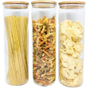 Ver mais imagens de Pote De Vidro Hermético 2 Lts C/ Tampa 100% Bambu Mantimento