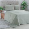 Kit Colcha Casal Santorini Super Macia 220x240 Olive - 1