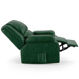 Poltrona do Papai Reclinável Melim Power Touch Massagem Pu Fh1 - D'rossi Cor Verde - 2