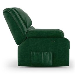 Poltrona do Papai Reclinável Melim Power Touch Massagem Pu Fh1 - D'rossi Cor Verde - 3