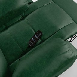 Poltrona do Papai Reclinável Melim Power Touch Massagem Pu Fh1 - D'rossi Cor Verde - 5