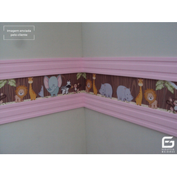 Moldura Roda Meio Eva Autocolante Marte 5cmx5mm 5 Metros - Rosa - 5