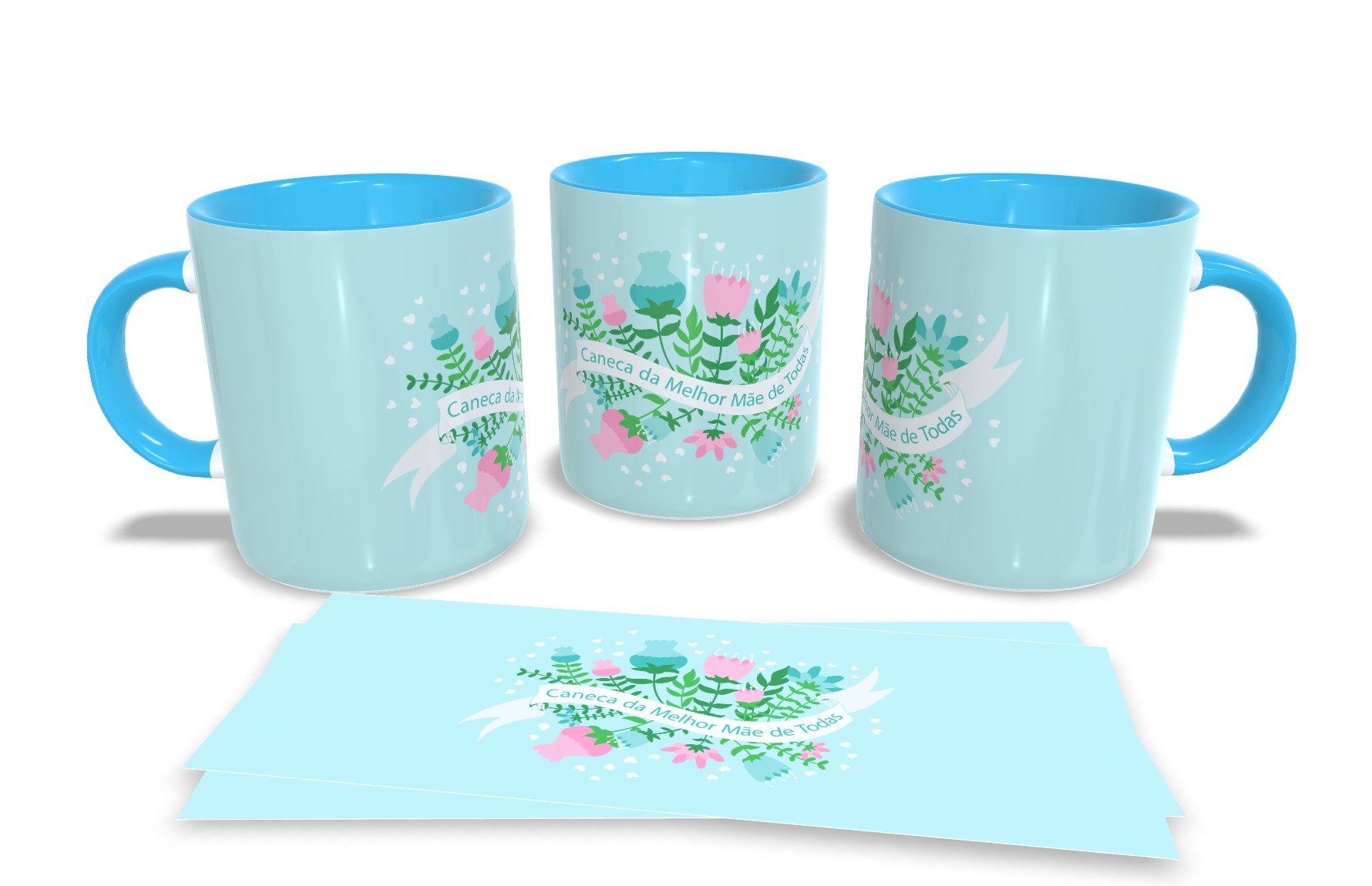 Canecas Azul Personalizadas Dia Das Mães