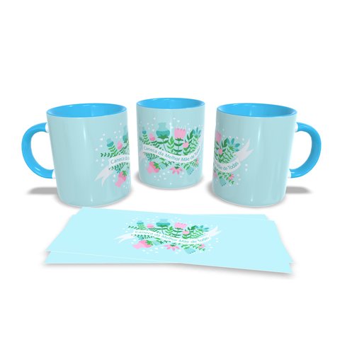 Canecas Azul Personalizadas Dia Das Mães
