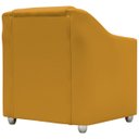 Ver imagem 4 de Kit Namoradeira + 4 Poltronas Decorativas para Sala Mila Suede Cores Pé de Plastico Cromado