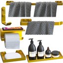 Ver imagem 2 de Kit Acessórios para Banheiro Dourado 6 Peças Max