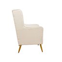 Ver imagem 5 de Poltrona de Amamentação Pé Palito Eduarda com Puff Linho Bege