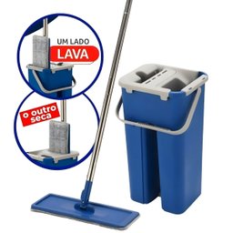 Rodo Flat Mop e Balde Lava e Seca 5l com 2 Refis - Limpeza Eficiente - 2