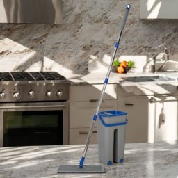 Rodo Flat Mop e Balde Lava e Seca 5l com 2 Refis - Limpeza Eficiente - 6