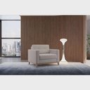 Ver mais imagens de Poltrona Living Tecido Linho Base Madeira Para Sala