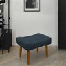 Puff Decorativo Quarto e Sala de Estar Suede Light Herrero:Azul Marinho - 1