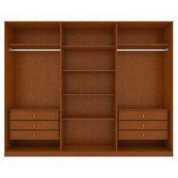 Guarda Roupa Casal Ambiente Ollie 6 Portas Frassino Off White Flex – Lopas - 4