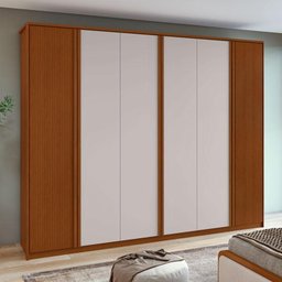 Guarda Roupa Casal Ambiente Ollie 6 Portas Frassino Off White Flex – Lopas - 1