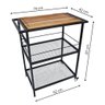 Carrinho de Churrasco Gourmet Estilo Industrial com Tábua Teka Removível - 8