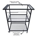 Ver imagem 3 de Carrinho de Churrasco Gourmet Estilo Industrial com Tábua Teka Removível