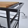 Carrinho de Churrasco Gourmet Estilo Industrial com Tábua Teka Removível - 6
