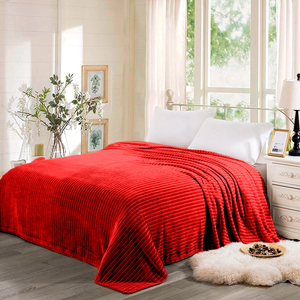 Cobertor Casal Manta Canelada Super Soft 1,80m X 2,0m Vermelha