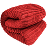 Cobertor Casal Manta Canelada Super Soft 1,80m X 2,0m Vermelha - 2