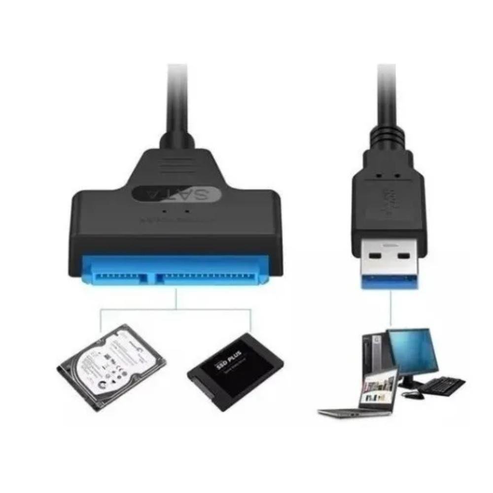 Conversor Cabo para Copiar Hd Adaptador Ssd Hd Sata Notebook 2,5 para Usb 3.0 Cabohssd - 2