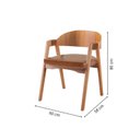 Ver imagem 4 de Kit 6 Cadeiras para Sala de Jantar Luna Marrom/Caramelo/Cinamomo Yescasa