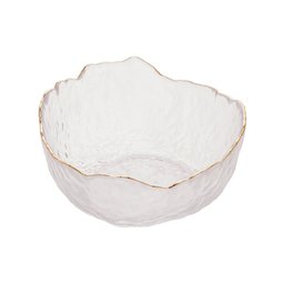 Bowl de Cristal Martelado Taj C/borda Dourada 13x6.5cm Wolff - 1