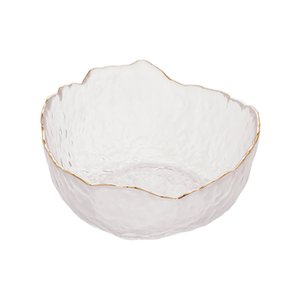 Bowl de Cristal Martelado Taj C/borda Dourada 13x6.5cm Wolff