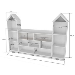 Organizador E Casinha Infantil Poliana 100% Mdf - 2