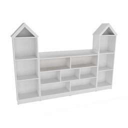 Organizador E Casinha Infantil Poliana 100% Mdf - 3
