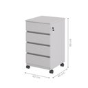 Ver imagem 2 de Gaveteiro com 4 Gavetas Chelsea Cinza