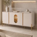 Ver imagem 4 de Aparador Buffet Bessa 4 Portas Tampo em MDF Off White 180cm Lyam Decor