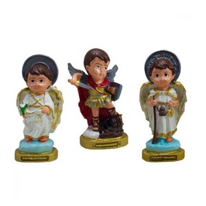 Kit Imagem Três Arcanjos Bebê em Borracha 16cm