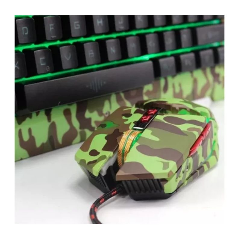 Teclado para Pc + Mouse com Fio Camuflado (combo Gamer) Xtrad Hk-8400 Teclado para Pc + Mouse com Fi - 2