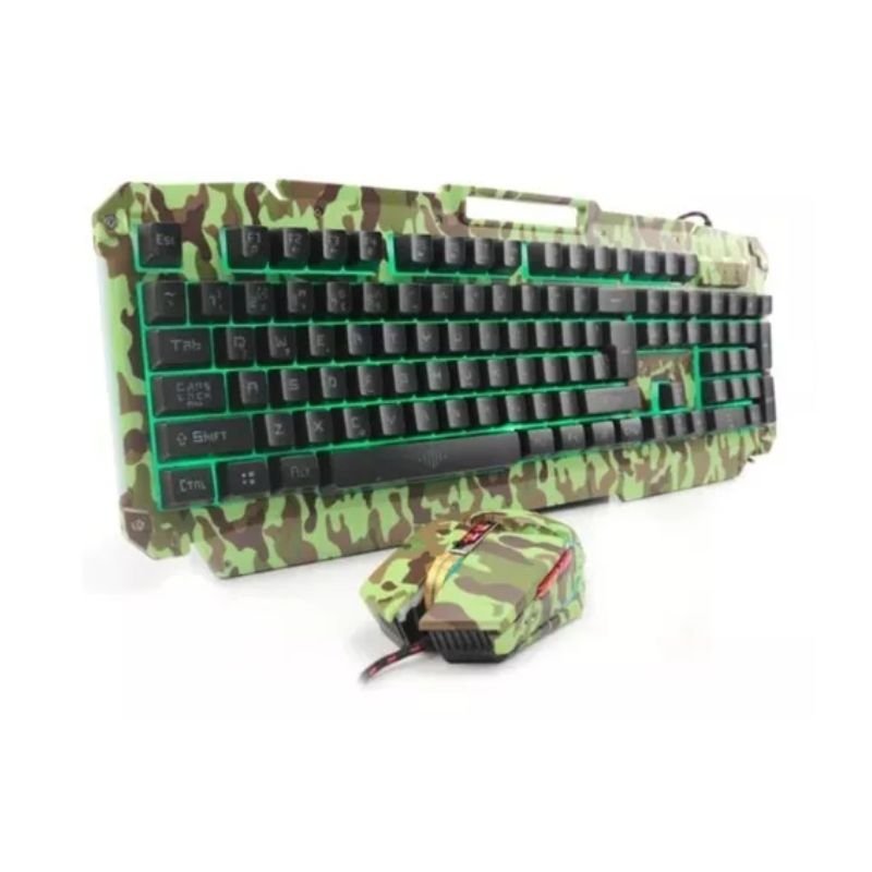 Teclado para Pc + Mouse com Fio Camuflado (combo Gamer) Xtrad Hk-8400 Teclado para Pc + Mouse com Fi - 4