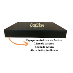 Tampa Capa Proteção Fogão Cooktop 5 Bocas Mdf Mesinha Preta - 4