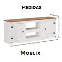 Ver imagem 4 de Rack Grande 2 Portas Madeira Maciça Branco