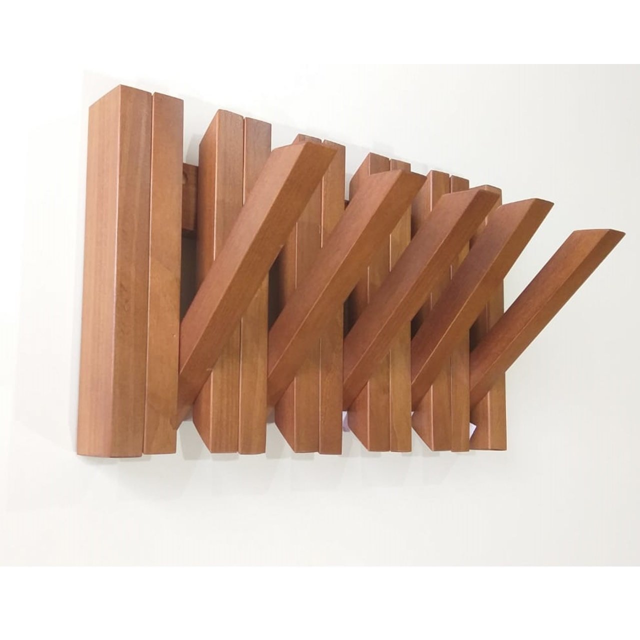 Cabideiro de Parede para Quarto Compacto Retrátil - Mel - 4