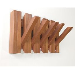 Cabideiro de Parede para Quarto Compacto Retrátil - Mel - 4