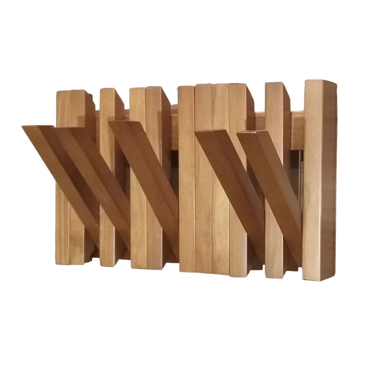 Cabideiro de Parede para Quarto Compacto Retrátil - Mel - 2