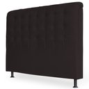 Ver imagem 1 de Cabeceira Estofada Cama Box Casal King Louise 195cm Corano Marrom Cacau - Desk Design