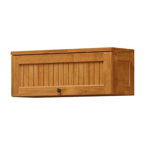 Armário Aéreo 1 Porta Basculante Versalles 80cm em Madeira Maciça - Freijó