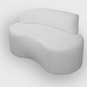 Ver imagem 5 de Sofá Curvo 2 Lugares Feijão Forma Orgânica Bouclé Off White