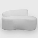 Ver imagem 4 de Sofá Curvo 2 Lugares Feijão Forma Orgânica Bouclé Off White