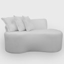 Ver imagem 6 de Sofá Curvo 2 Lugares Feijão Forma Orgânica Bouclé Off White
