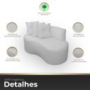 Ver imagem 3 de Sofá Curvo 2 Lugares Feijão Forma Orgânica Bouclé Off White