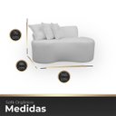 Ver imagem 7 de Sofá Curvo 2 Lugares Feijão Forma Orgânica Bouclé Off White