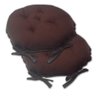 Kit 02 Almofadas Futon Redondo Assento para Cadeira 40x40 Marrom - 1
