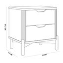 Ver imagem 6 de Mesa de Cabeceira 2 Gavetas Orgânica Madeira Maciça Benton F06 Tauari - Lyam Decor
