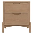 Ver imagem 2 de Mesa de Cabeceira 2 Gavetas Orgânica Madeira Maciça Benton F06 Tauari - Lyam Decor