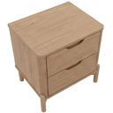 Ver mais imagens de Mesa de Cabeceira 2 Gavetas Orgânica Madeira Maciça Benton F06 Tauari - Lyam Decor